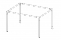 Pergola - modul MOS110 s polykarbonátovou střechou