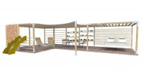 Pergola - modulární systém MOS170 (tvar L doleva)